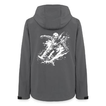 Snowboarders - Women’s Recycled Softshell Jacket by Stanley/Stella - anthracite - Back - AI Model Female 172 light (172cm)