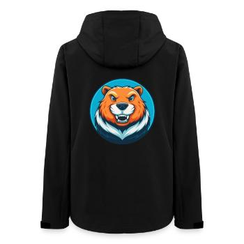 Biber süße Kawaii Cartoon Clipart Tier Haustier Logo - Frauen Recycelte Softshelljacke von Stanley/Stella - Schwarz - Hinten - AI Model Female 172 light (172cm)