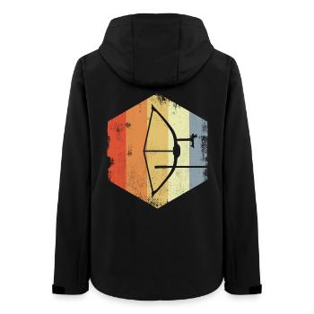Tir à l’arc rétro - Veste softshell femme recyclée Stanley/Stella - noir - Dos - AI Model Female 172 light (172cm)