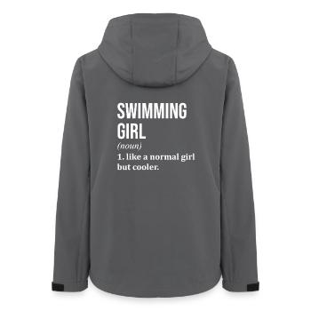 Schwimmen - Frauen Recycelte Softshelljacke von Stanley/Stella - Anthrazit - Hinten - AI Model Female 172 light (172cm)