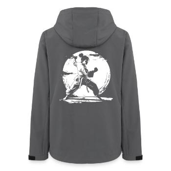 Karate Girl Drawing - Women’s Recycled Softshell Jacket by Stanley/Stella - anthracite - Back - AI Model Female 172 light (172cm)
