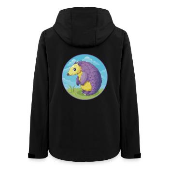 Schuppentier Niedlich Kawaii Cartoon Clipart Tier Haustier - Frauen Recycelte Softshelljacke von Stanley/Stella - Schwarz - Hinten - AI Model Female 172 light (172cm)