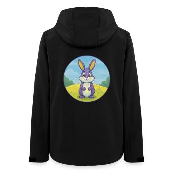 Lapin Mignon Kawaii Dessin animé Clipart Animal de compagnie - Veste softshell femme recyclée Stanley/Stella - noir - Dos - AI Model Female 172 light (172cm)