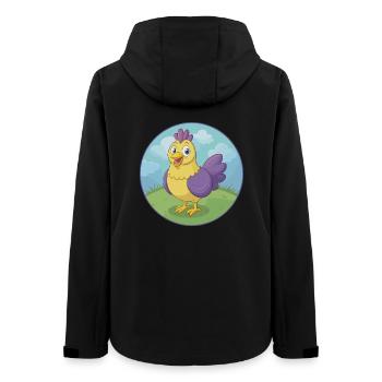 Huhn Niedliche Kawaii Cartoon Clipart Tier Haustier - Frauen Recycelte Softshelljacke von Stanley/Stella - Schwarz - Hinten - AI Model Female 172 light (172cm)