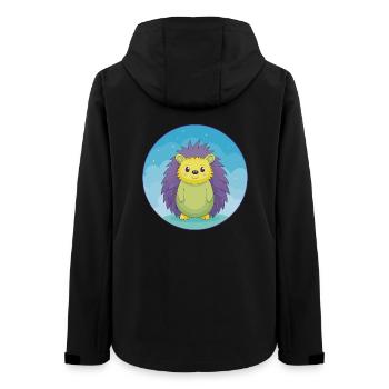 Igel Niedlich Kawaii Cartoon Clipart Tier Haustier - Frauen Recycelte Softshelljacke von Stanley/Stella - Schwarz - Hinten - AI Model Female 172 light (172cm)
