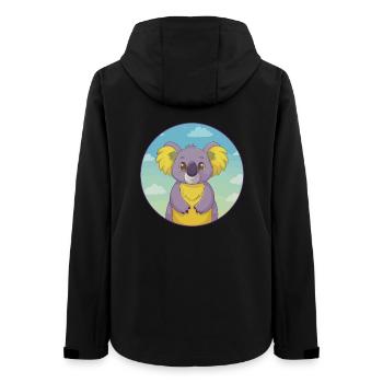 Koala Niedlich Kawaii Cartoon Clipart Tier Haustier - Frauen Recycelte Softshelljacke von Stanley/Stella - Schwarz - Hinten - AI Model Female 172 light (172cm)