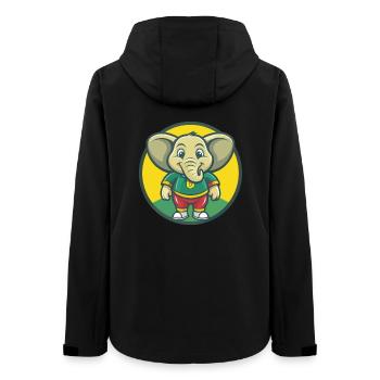Elefant Niedlich Kawaii Cartoon Clipart Haustier Tier - Frauen Recycelte Softshelljacke von Stanley/Stella - Schwarz - Hinten - AI Model Female 172 light (172cm)