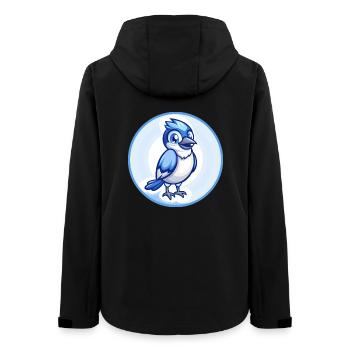 Jay Bird Blau Kawaii Cartoon Figur Clipart Haustier - Frauen Recycelte Softshelljacke von Stanley/Stella - Schwarz - Hinten - AI Model Female 172 light (172cm)