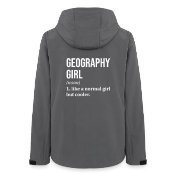 Geography - Women’s Recycled Softshell Jacket by Stanley/Stella - anthracite - Back - AI Model Female 172 light (172cm)