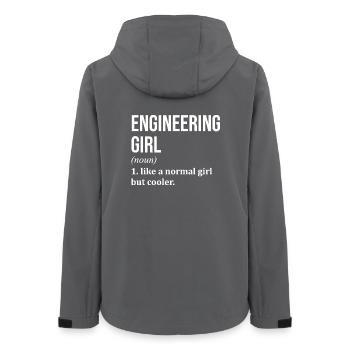 Ingenieur - Frauen Recycelte Softshelljacke von Stanley/Stella - Anthrazit - Hinten - AI Model Female 172 light (172cm)