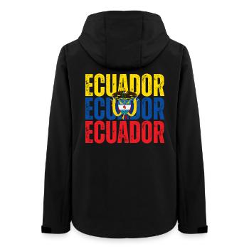 Flagge von Ecuador, ecuadorianischer Stolz - Frauen Recycelte Softshelljacke von Stanley/Stella - Schwarz - Hinten - AI Model Female 172 light (172cm)
