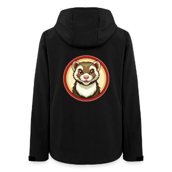 Frettchen Bunte Kawaii Cartoon Figur Clipart - Frauen Recycelte Softshelljacke von Stanley/Stella - Schwarz - Hinten - AI Model Female 172 light (172cm)