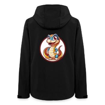 Basilisk Lustige Kawaii Cartoon Clipart Tier Haustier - Frauen Recycelte Softshelljacke von Stanley/Stella - Schwarz - Hinten - AI Model Female 172 light (172cm)