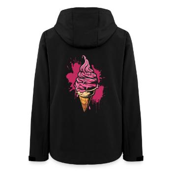 Softeis Farbkleckse - Frauen Recycelte Softshelljacke von Stanley/Stella - Schwarz - Hinten - AI Model Female 172 light (172cm)