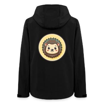 Igel Kawaii Cartoon Figur Tier Haustier Gesicht - Frauen Recycelte Softshelljacke von Stanley/Stella - Schwarz - Hinten - AI Model Female 172 light (172cm)