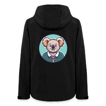Koala Kawaii Cartoon Figur Tier Haustier Gesicht - Frauen Recycelte Softshelljacke von Stanley/Stella - Schwarz - Hinten - AI Model Female 172 light (172cm)