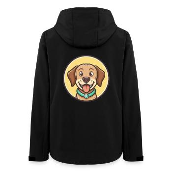 Buckhound Chien Race Dessin Animé Kawaii Clipart Animal - Veste softshell femme recyclée Stanley/Stella - noir - Dos - AI Model Female 172 light (172cm)