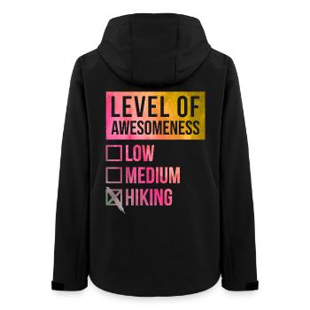 Hiking - Women’s Recycled Softshell Jacket by Stanley/Stella - black - Back - AI Model Female 172 light (172cm)