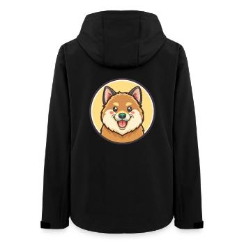 Spitz finlandais chien race dessin animé Kawaii Clipart animal de compagnie - Veste softshell femme recyclée Stanley/Stella - noir - Dos - AI Model Female 172 light (172cm)