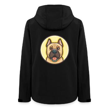 Perro De Presa Canario Hunderasse Cartoon Kawaii - Frauen Recycelte Softshelljacke von Stanley/Stella - Schwarz - Hinten - AI Model Female 172 light (172cm)