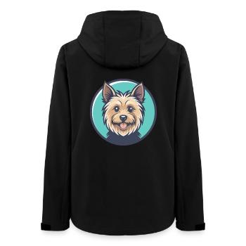 Terrier australien Chien Race Dessin animé Kawaii - Veste softshell femme recyclée Stanley/Stella - noir - Dos - AI Model Female 172 light (172cm)