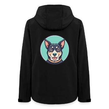 Cane Paratore Dog Breed Cartoon Kawaii Clipart Pet - Women’s Recycled Softshell Jacket by Stanley/Stella - black - Back - AI Model Female 172 light (172cm)
