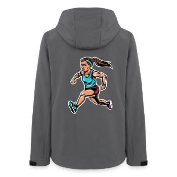 Graphic Runner - Women’s Recycled Softshell Jacket by Stanley/Stella - anthracite - Back - AI Model Female 172 light (172cm)