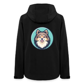 Spitz nordique chien race dessin animé Kawaii Clipart animal de compagnie - Veste softshell femme recyclée Stanley/Stella - noir - Dos - AI Model Female 172 light (172cm)