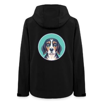 Serbische Trikolore Hund Hund Rasse Karikatur Kawaii - Frauen Recycelte Softshelljacke von Stanley/Stella - Schwarz - Hinten - AI Model Female 172 light (172cm)