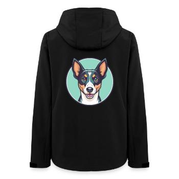 Treeing Feist Dog Breed Cartoon Kawaii Clipart Pet - Women’s Recycled Softshell Jacket by Stanley/Stella - black - Back - AI Model Female 172 light (172cm)