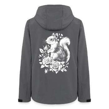 Esthétique Écureuil Rose Fleurs Croissant - Veste softshell femme recyclée Stanley/Stella - charbon - Dos - AI Model Female 172 light (172cm)