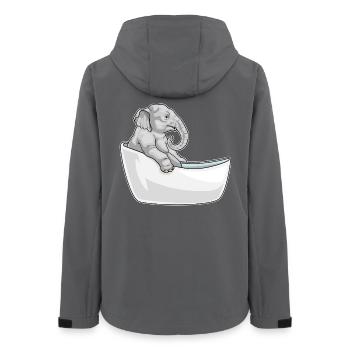 Elephant Bathing Bathtub - Women’s Recycled Softshell Jacket by Stanley/Stella - anthracite - Back - AI Model Female 172 light (172cm)