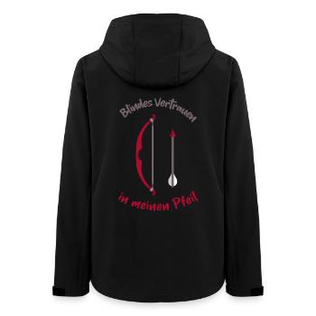 Bogenschießen Enthusiasten - Frauen Recycelte Softshelljacke von Stanley/Stella - Schwarz - Hinten - AI Model Female 172 light (172cm)