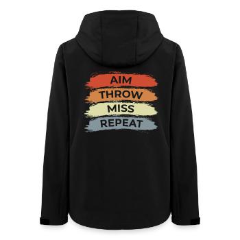 Aim Throw Miss Repeat - Women’s Recycled Softshell Jacket by Stanley/Stella - black - Back - AI Model Female 172 light (172cm)