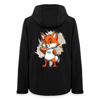 Renard aux biscuits - Veste softshell femme recyclée Stanley/Stella - noir - Dos - AI Model Female 172 light (172cm)