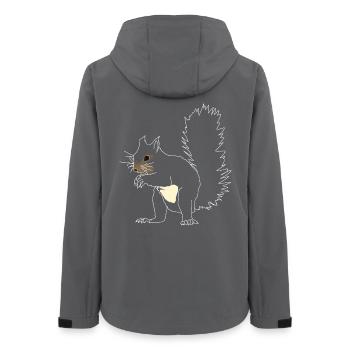Lineart écureuil - Veste softshell femme recyclée Stanley/Stella - charbon - Dos - AI Model Female 172 light (172cm)