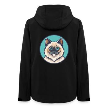 Birman Chat Race Dessin Animé Kawaii Animal Pet - Veste softshell femme recyclée Stanley/Stella - noir - Dos - AI Model Female 172 light (172cm)