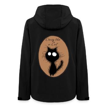 Verrückte Katze - Frauen Recycelte Softshelljacke von Stanley/Stella - Schwarz - Hinten - AI Model Female 172 light (172cm)