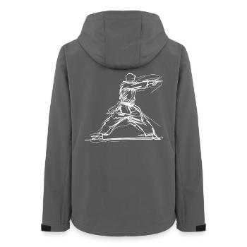 Croquis de Karateka - Veste softshell femme recyclée Stanley/Stella - charbon - Dos - AI Model Female 172 light (172cm)