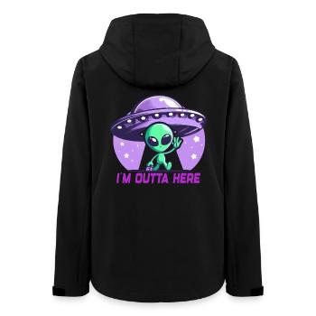 Alien I'm Outta Here Außerirdische - Frauen Recycelte Softshelljacke von Stanley/Stella - Schwarz - Hinten - AI Model Female 172 light (172cm)