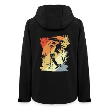 Vintage Golfspieler - Frauen Recycelte Softshelljacke von Stanley/Stella - Schwarz - Hinten - AI Model Female 172 light (172cm)