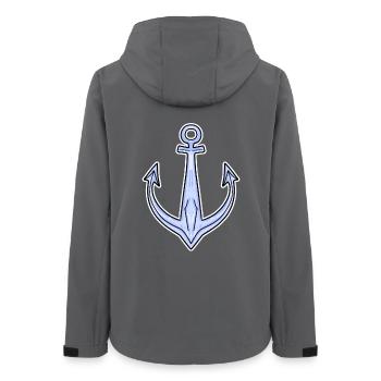 Symbole d’ancre bateau de la mer du Nord - Veste softshell femme recyclée Stanley/Stella - charbon - Dos - AI Model Female 172 light (172cm)