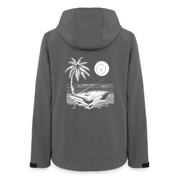 Billard Zeichnung - Frauen Recycelte Softshelljacke von Stanley/Stella - Anthrazit - Hinten - AI Model Female 172 light (172cm)