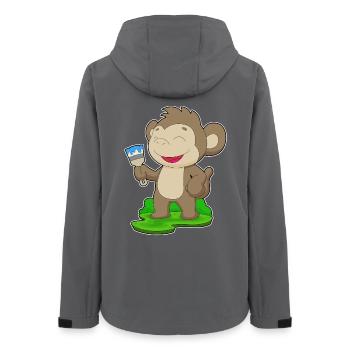Singe Peintre Pinceau Peinture - Veste softshell femme recyclée Stanley/Stella - charbon - Dos - AI Model Female 172 light (172cm)