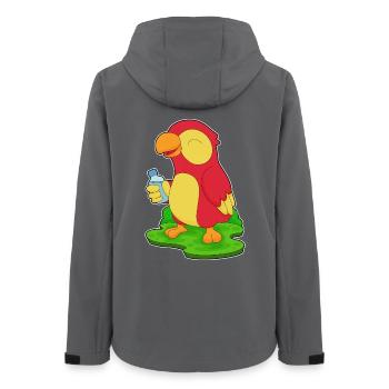 Papagei Wasserflasche - Frauen Recycelte Softshelljacke von Stanley/Stella - Anthrazit - Hinten - AI Model Female 172 light (172cm)