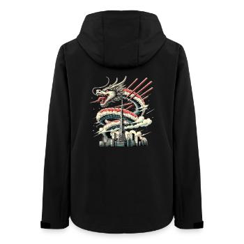 Sushi Dragon Tokyo Gift - Women’s Recycled Softshell Jacket by Stanley/Stella - black - Back - AI Model Female 172 light (172cm)