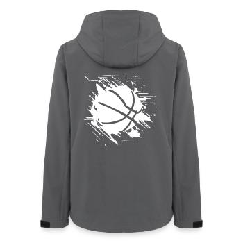 Graphismes de basket-ball - Veste softshell femme recyclée Stanley/Stella - charbon - Dos - AI Model Female 172 light (172cm)