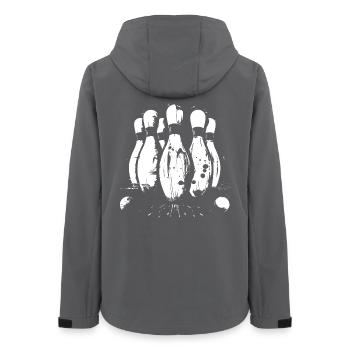 Bowling Spiel Grafik - Frauen Recycelte Softshelljacke von Stanley/Stella - Anthrazit - Hinten - AI Model Female 172 light (172cm)