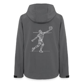 Croquis de joueur de volley-ball - Veste softshell femme recyclée Stanley/Stella - charbon - Dos - AI Model Female 172 light (172cm)
