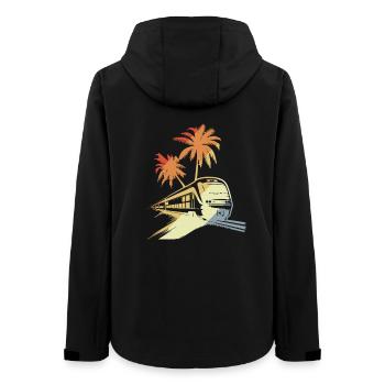 Railway Portrait - Women’s Recycled Softshell Jacket by Stanley/Stella - black - Back - AI Model Female 172 light (172cm)
